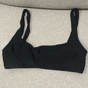 Aerie scoop neck black bikini top